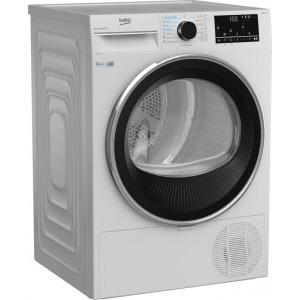 Beko B5T69233, Pompa de caldura, 9 kg, Clasa E, EcoGentle, RecycledDry, IronFinish, Hygienic Refresh, Hygienic Drying, Alb