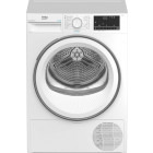 Uscator de rufe Beko B3T67230, Pompa de caldura, 7 kg, Clasa E, SteamCure, Hygienic Dry, OptiSense, Recycled Dry, Alb