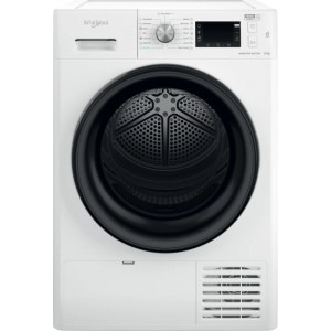 Uscator de rufe Whirlpool FFTM229X3BEE, Pompa de caldura, 9 kg, Clasa C, Inverter, 6th Sense, FreshCare+, Alb