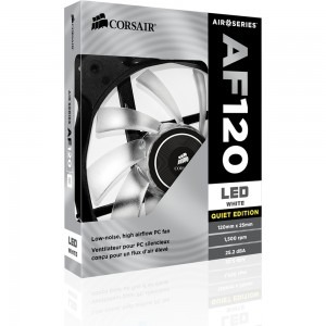 Corsair Air Series AF120 LED White Quiet Edition High Airflow 120mm Fan