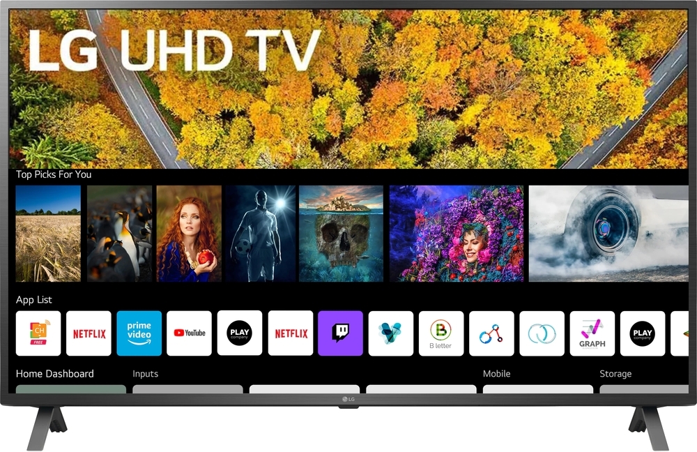 Televizor LED LG Smart TV 65UP75003LF Seria UP75 164cm gri-negru 4K UHD HDR
