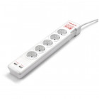 Priza/prelungitor SALICRU SPS.SAFE 5+, 5x Schuko, 1.5m, Alb