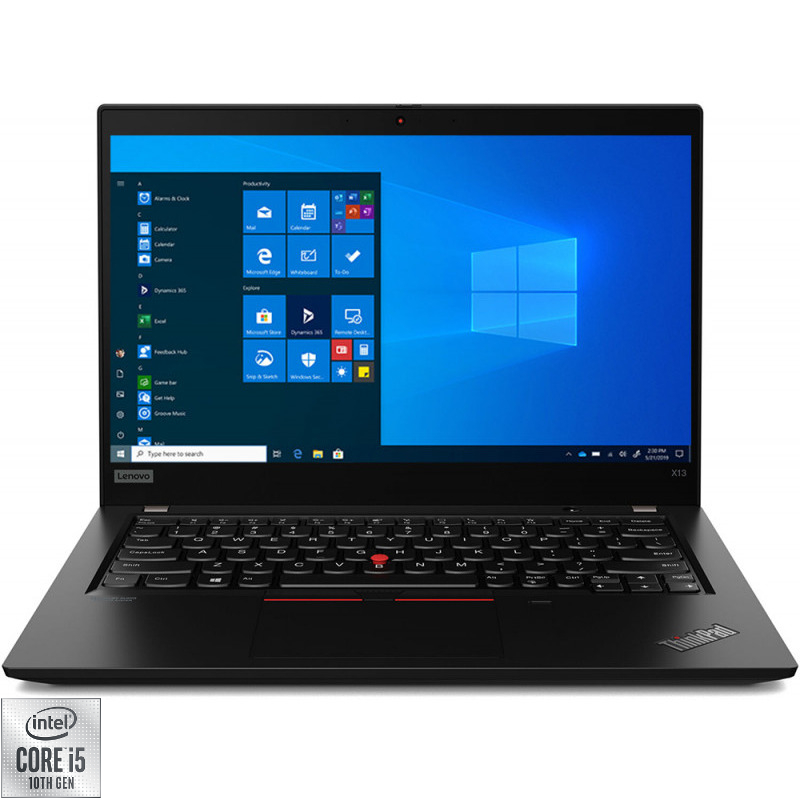 Ultrabook Lenovo 13.3'' ThinkPad X13 Gen 1, FHD, Procesor Intel® Core™ i5-10210U (6M Cache, up to 4.20 GHz), 8GB DDR4, 512GB SSD, GMA UHD, Win 10 Pro, Black