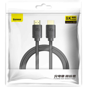 Baseus HD 8K, HDMI Male - HDMI Male, v2.1, 1m, negru