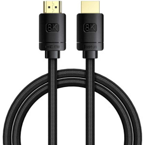 Cablu video Baseus HD 8K, HDMI Male - HDMI Male, v2.1, 2m, negru