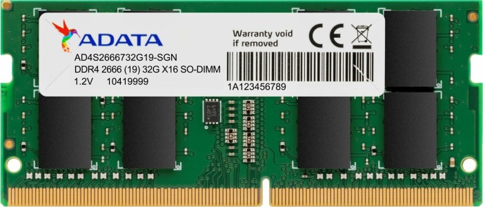 Memorie notebook ADATA 32GB, DDR4, 2666MHz, CL19, 1.2v