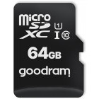 Card memorie GOODRAM M1AA, Micro SDXC, 64GB, Clasa 10, UHS-I U1 + Adaptor SD