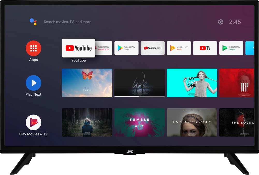 Televizor LED JVC Smart TV Android LT-39VAH3000 Seria VAH3000 98cm negru HD Ready