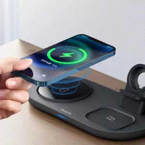 Mcdodo Trio Wireless Charging Pad pentru telefon / TWS / Apple Watch, 15W, Black