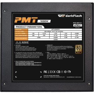 Darkflash PMT1050, 80+ Gold, 1050W, Black