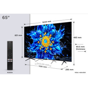 TCL Smart TV QD-MiniLED 65P8L Seria P8L 164cm 4K UHD HDR