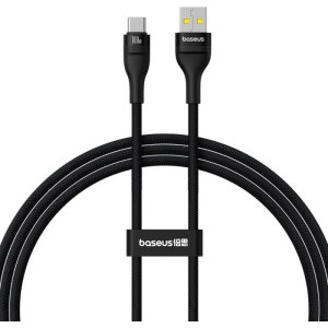 Baseus Flash Series 2, USB Male la USB-C Male, 100 W, 1 m, Black