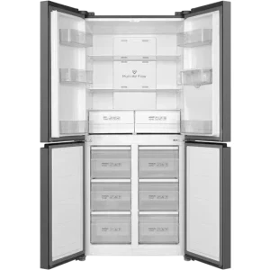 TCL RP466CSE1, 466 L, Clasa E, Total No Frost, Inverter, AAT, Bio Fresh, Multi Air Flow, Dozator de apa, Control electronic, 185 cm, Gri