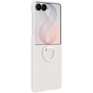 Samsung Protectie pentru spate Silicone Ring Magnet Cream pentru Galaxy Z Flip 8