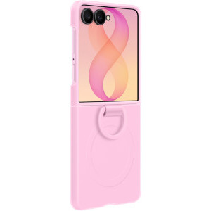 Samsung Protectie pentru spate Silicone Ring Magnet Pink pentru Galaxy Z Flip 8