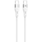 Cablu de date / adaptor Tellur USB-C Male la USB-C, 1 m, White, amperaj maxim suportat 3A