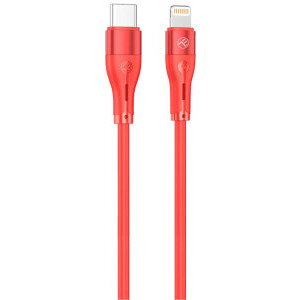 Tellur USB-C Male la Lightning Male, 1 m, Red