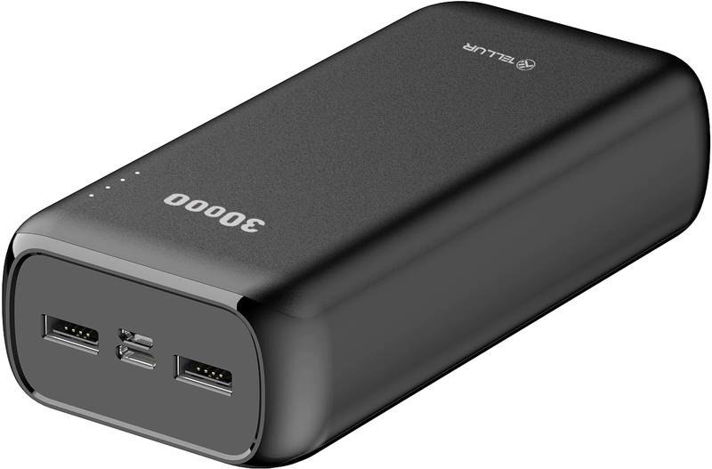 Baterie externa Tellur PBC303, 30000 mAh, 2x USB, 1x USB-C, Black