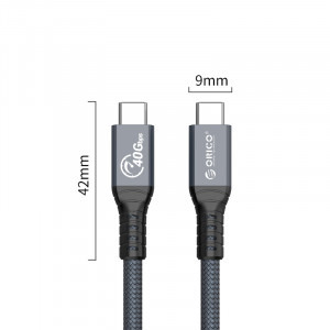 Orico USB4 tip C Male - USB4 tip C Male, 0.8m, gri