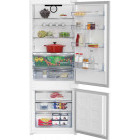 Combina frigorifica Beko incorporabila BCNE400E40SN, 370 L, No Frost, Raft sticle, HarvestFresh, Display touch, Clasa E, 194 cm, Alb