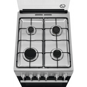 Electrolux LKG504000X, Gaz, 4 arzatoare, Autocuratare catalitica, Aprindere integrata plita, Grill gaz, 50 cm, Inox