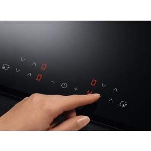 AEG HK634021XB, Vitroceramica, 4 zone de gatit, Control touch, Stop&Go, Rama inox, 60 cm, Negru