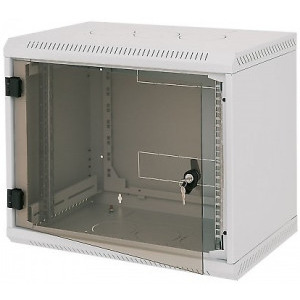 TRITON RBA-12-AS6-BAX-A6 12U, Wall mount, 600 mm, Glass door, Panouri laterale fixe, Gri