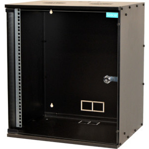 Spacer SPCW-12U-BK 12U, Wall mount, 400 mm, Glass door, Negru