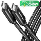 Cablu periferice AXAGON USB-C 2.0 Male la USB-C 2.0 Male, 3 m, PD 240W, 5A, Negru