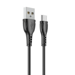 Cablu de date / adaptor Borofone BX51 Triumph, USB la USB-C, 1 m, 3A, Black