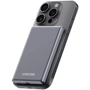 Canyon 5000 mAh, OnCharge 505 Slim, Incarcare wireless Magsafe, Power Delivery 20W, Dark Grey