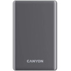 Baterie externa Canyon 5000 mAh, OnCharge 505 Slim, Incarcare wireless Magsafe, Power Delivery 20W, Dark Grey