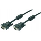 Cablu video Logilink VGA Male - VGA Male, 5m, ecranat, negru