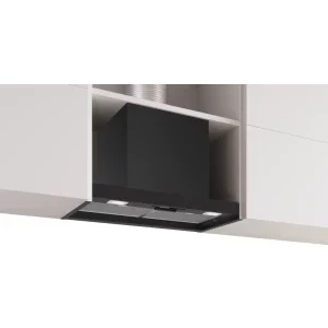 Hota incorporabila Bosch integrata DBB63BC60, Putere de absorbtie 384 m3/h, Clasa D, 3 trepte de viteza, Iluminare LED, 60 cm, Negru