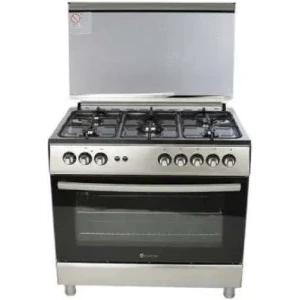 Aragaz Studio Casa FE9060X, Gaz, 5 arzatoare, Sistem de siguranta, Aprindere integrata, Grill, Rotisor, Clasa A, 90 cm, Inox