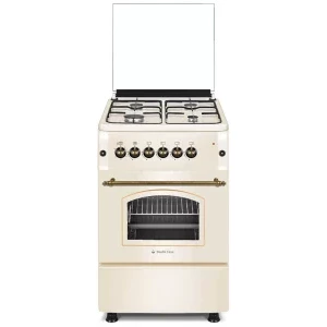 Aragaz Studio Casa VERONA50/55BEIGE, Gaz, 4 arzatoare, Sistem de siguranta, Aprindere integrata, Grill, Clasa A, 50 cm, Crem