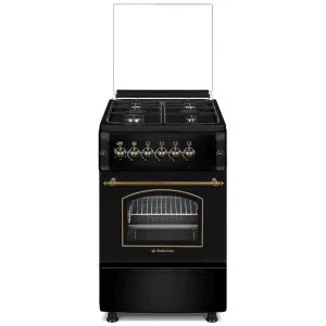 Aragaz Studio Casa VERONA50/55BROWN, Gaz, 4 arzatoare, Sistem de siguranta, Aprindere integrata, Grill, Clasa A, 50 cm, Negru