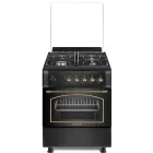 Aragaz Studio Casa VIVA60/60ANTRACIT, Gaz, 4 arzatoare, Sistem de siguranta, Aprindere integrata, Grill, Rotisor, Clasa A, 60 cm, Antracit