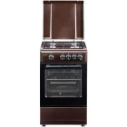 Aragaz Studio Casa VIVA50/50BROWN, Gaz, 4 arzatoare, Sistem de siguranta, Clasa A, 50 cm, Maro