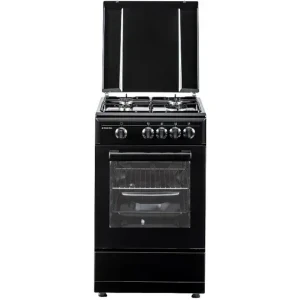 Aragaz Studio Casa VIVA50/50BLACK, Gaz, 4 arzatoare, Sistem de siguranta, Clasa A, 50 cm, Negru