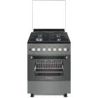 Aragaz Studio Casa SCALAGREY60, Gaz, 4 arzatoare, Sistem de siguranta, Aprindere integrata, Grill, Rotisor, Clasa A, 60 cm, Gri