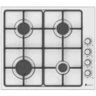 Plita incorporabila Studio Casa VERA4GINOX, Gaz, 4 arzatoare, Aprindere electrica integrata, Sistem de siguranta, 60 cm, Inox