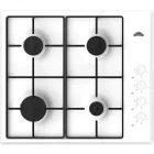 Plita incorporabila Nuova Cucina PG60WHSTAR, Gaz, 4 arzatoare, Aprindere electrica integrata, Sistem de siguranta, 60 cm, Alb