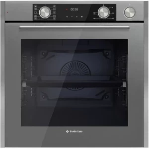 Cuptor incorporabil Studio Casa FE8101ELEGANCE, Electric, 81 L, Autocuratare catalitica, Grill, Rotisor, Abur, Clasa A, Gri