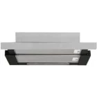 Hota incorporabila Studio Casa telescopica ALIZEE60INOXMOT, Putere de absorbtie 450 m3/h, 3 trepte, Clasa D, 60 cm, Inox/Negru