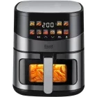 iHunt Friteuza cu aer cald Bro Ultra 6, 1500W, 6.5L, Negru/Argintiu