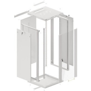Lanberg WF01-6627-10S 27U, Wall mount, 600 x 600, Glass door, Grey