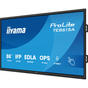 IIyama Smart ProLite TE8615A-B2AG Touchscreen 85.6 inch UHD IPS 8 ms 60 Hz USB-C