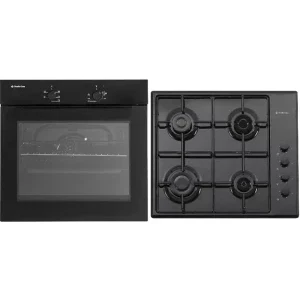 Pachet incorporabil Studio Casa Duo Mirage Iseo Cuptor electric & Plita pe gaz, Negru