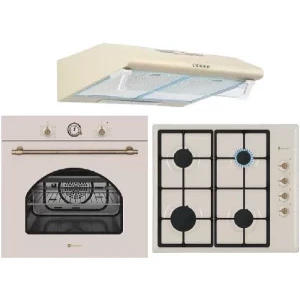 Pachet incorporabil Studio Casa Dolce Vita Cuptor electric & Plita pe gaz & Hota traditionala, Crem